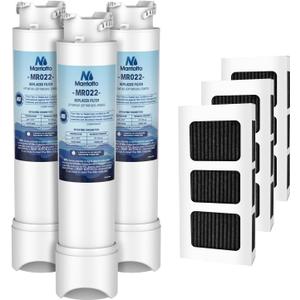 MARRIOTTO MR022 Water Filter Replacement, Compatible with Frigidaire Refrigerator EPTWFU01, EWF02, Pure Source Ultra II and Pure Air Ultra 2 Air Filter (3+3)