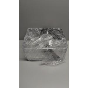 BINO | Plastic Storage Bins, Medium - 2 Pack | THE LUCID COLLECTION | Multi-Use Built-In Handles | BPA-Free | Clear Storage Containers | Fridge Organizer | Pantry & Home Organization