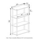 Furinno Turn-N-Tube 4-Tier Multipurpose Shelf Display Rack, Round Tubes, Dark Walnut