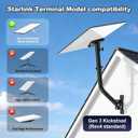 Starlink Gen 3 Wall Mount Standard Kit, Adjustable Metal Standard Kits for Starlink V3 Dish, Wall and Roof with Complete Installation Hardware