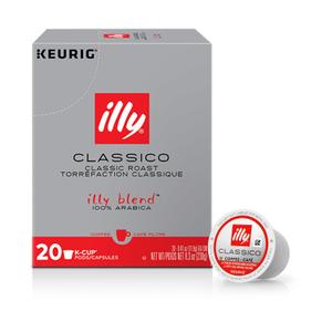 Illy Coffee K Cups - Pods For Keurig Machines  Classico Roast - Caramel, Orange Blossom & Jasmine - Mild, Flavorful & Balanced Flavor - No Preservatives  20 Count (EXP 11/17/26)