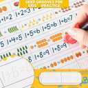 Magic Grooved Writing Practice Books for Kids 3-10, Large Reusable 3D Handwriting Workbooks with Disappearing Ink, Tracing Book Toy Gifts for Kindergarten Summer Workbook Preschool Learning Activities