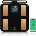 EILISON Highly Advance 2-in-1 Digital & Analog Weighing Scale for Body Weight-400lbs, 4 High Precison GX Sensor Accurate, Thick Tempered Glass, Extra Large Display (red) (8 Electrode Black)