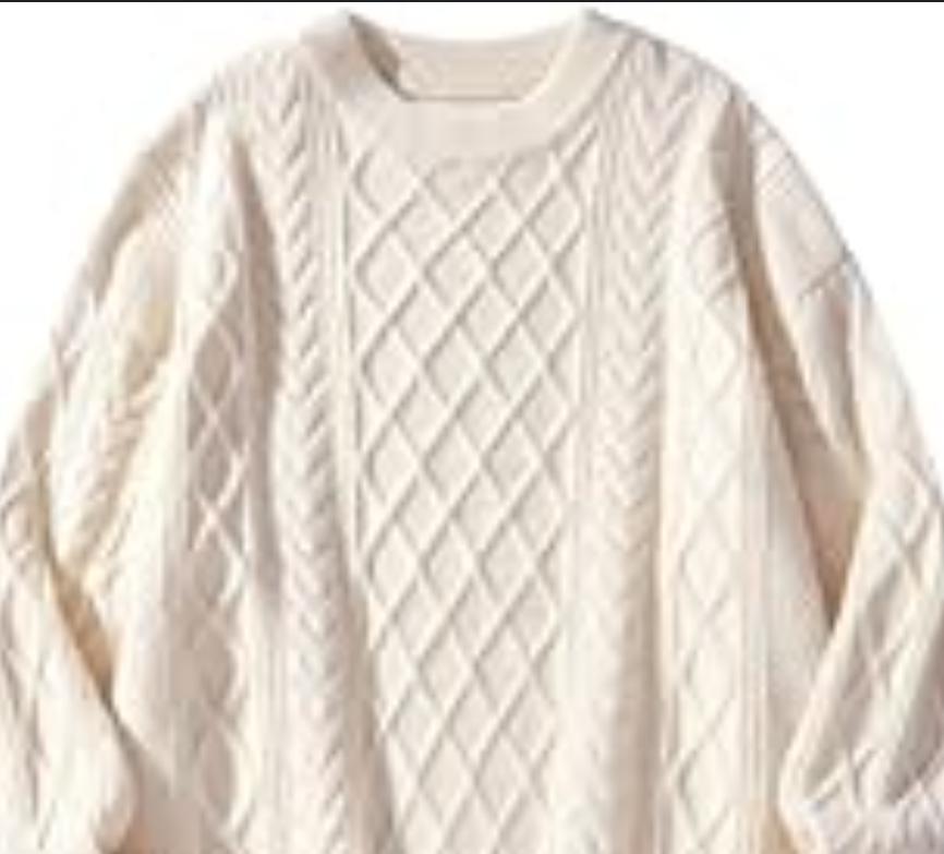 Laixton Women's Oversized Sweater Unisex Long Sleeve Vintage Cable Knit Sweaters Aesthetic Streetwear Casual Sweater Top XL
