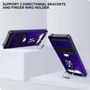 Multifunctional Google Pixel 10 Pro XL Case with Card Holder and Sliding Camera Cover - Wireless Charging Compatible Pixel 10 Pro XL Wallet Case with Magnetic Kickstand (Purple)