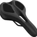 FIFTY-FIFTY Mountain Bike Seat, Comfortable Memory Foam Bicycle Seat, Lightweight Waterproof Bicycle Saddle for Men and Women, Compatible with MTB, Road Bike, E-MTB