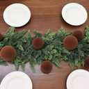 Senjie 4inch Velvet Christmas Ornaments Balls Sets for Christmas, 6pcs Multicolor Xmas Tree Flocked Shatterproof Ornaments Balls Decoration Brown