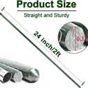 Garden Stakes 24 Inch, 2ft Metal Plant Stakes 30 Pack for Gardening and Farm, Plastic Coated Plant Support for Tomato, Cucumber, Bean, Flower, Potted More Climbing Plants