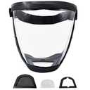 Piaoyu Anti-Fog Protective Full Face Shield, Clear Masks for Adults, Plastic Face Shield, Face Shield for Weed Whacking (1pc) (Black)