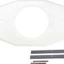 Westbrass One-Hole Remodel Plate for Moen and Delta, Powder Coat White, D502-50