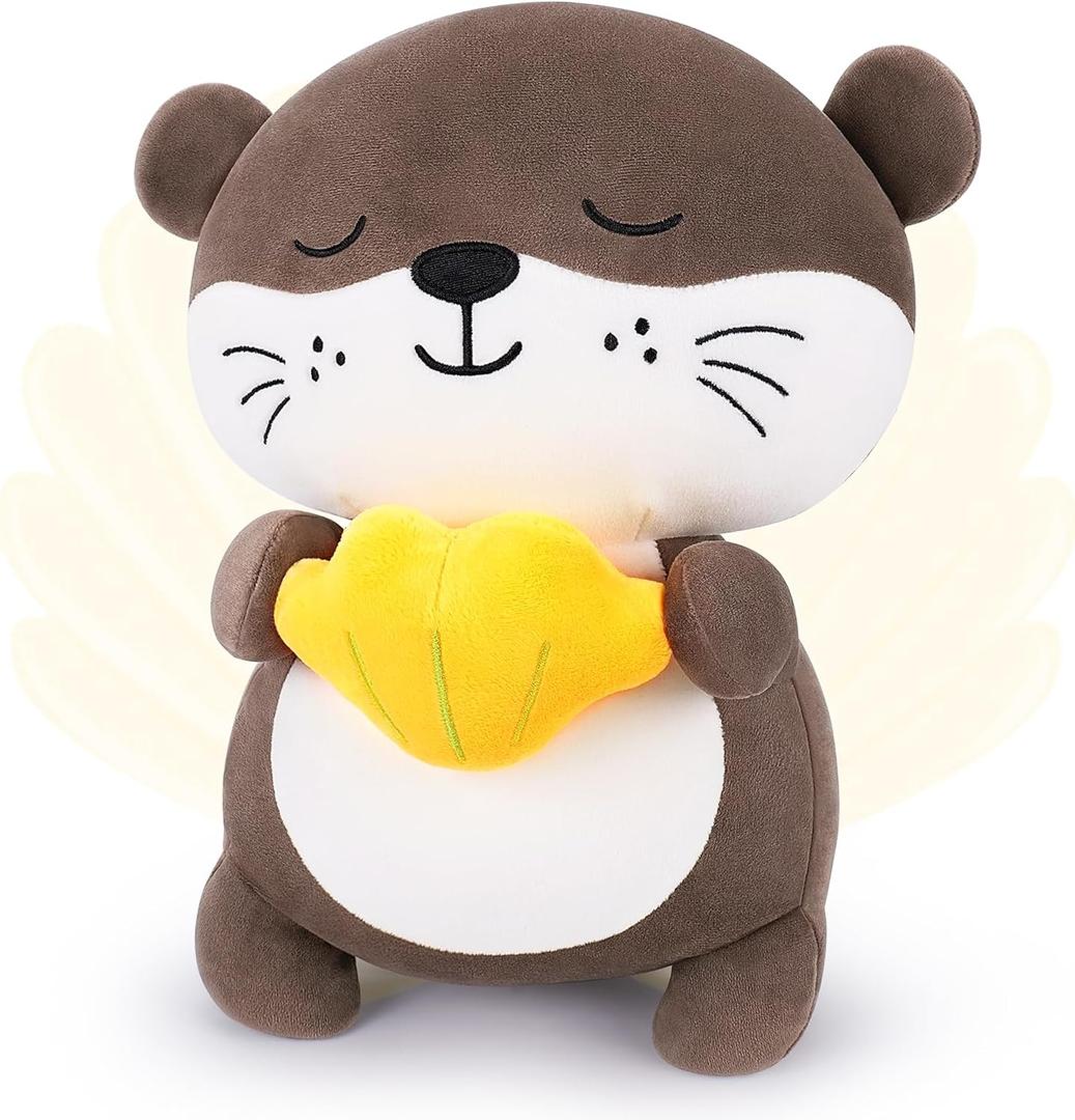 Achwishap Otter Stuffed Animal,Soft Otter Plush-14 Kawaii Birthday Gifts for Kids,Cute Plushies Animal Plush Toys Cuddle Pillow for Girls Boys Adults Valentines,Yellow Shell Plushies Decoration