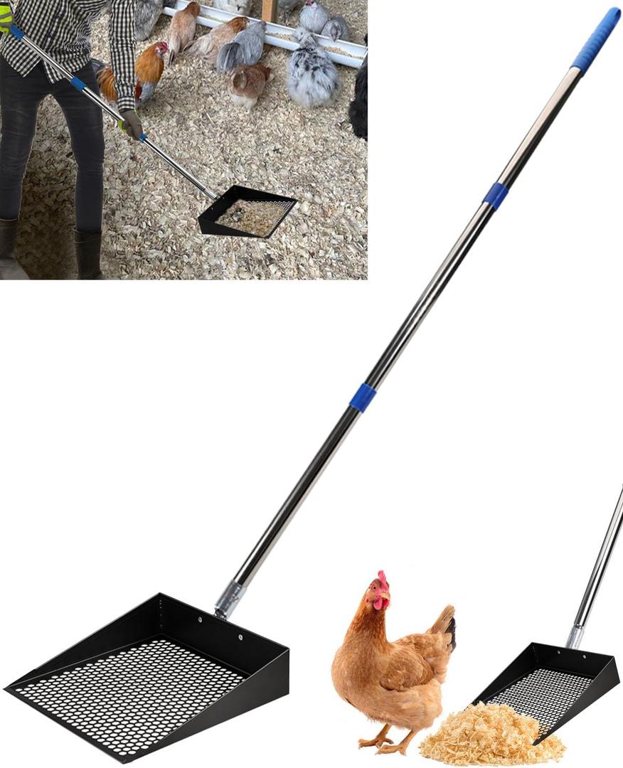 Large Chicken Poop Scooper, Chicken Coop Accessories,Metal Litter Scooper For Chicken,Chicken Coop Cleaning Tools,Heavy Duty Poop Shovel For Chicken Coop Accessories,Chicken Coop Must Haves (Black) Large Chicken Poop Scooper, Chicken Coop Accessories,Metal Litter Scooper For Chicken,Chicken Coop Cleaning Tools,Heavy Duty Poop Shovel For Chicken Coop Accessories,Chicken Coop Must Haves (Black)