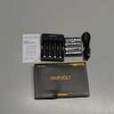 Rechargeable AA Batteries with Charger, High Capacity 2800mAh Ni-MH Double A Battery, 4 Count