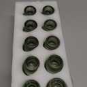 Hewory Glass Taper Candle Holders: 10 PCS Green Vintage Candle Holder Candlestick Holders Bulk, Ribbed Glass Candle Holder Candle Sticks Holder Decor for Table Centerpiece Wedding Christmas Home Decor