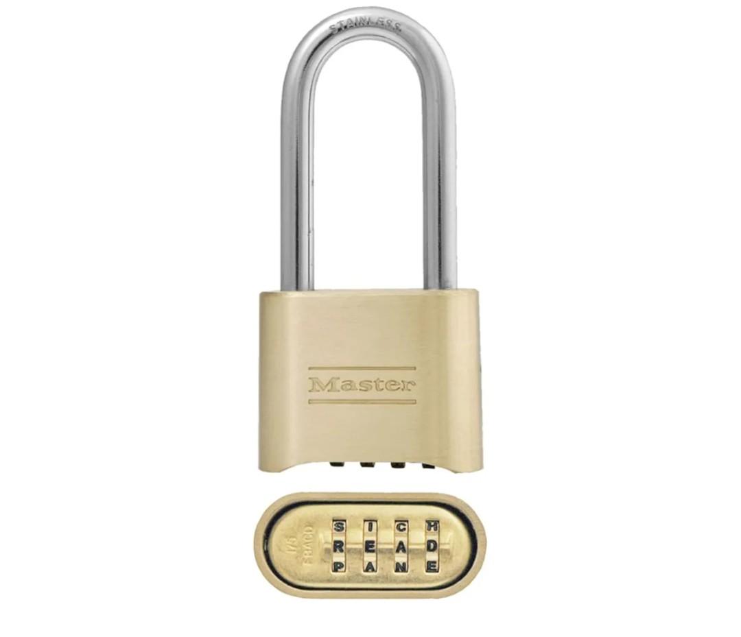 Master Lock Padlock, Set Your Own Word Combination Lock, 2 in. Wide, 175DLHWD