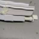 No Drill Cordless Vinyl Mini Blinds,White,21.5" W x 64" H