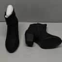 Luoika Women's Wide Width Ankle Boots, Chunky Heel Side Zipper Extra Wide Short Booties. Size 9