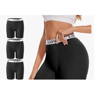 Allbase Womens Boxer Briefs High Waisted Modal Boy Shorts Underwear 3XL 3Pack