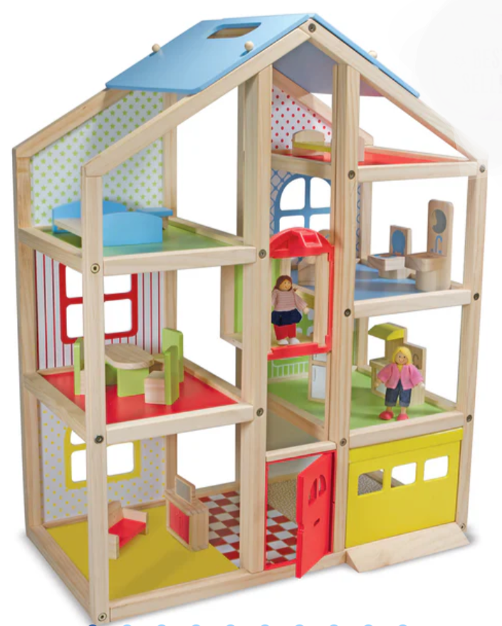 Melissa & Doug, Wooden Hi-Rise Dollhouse