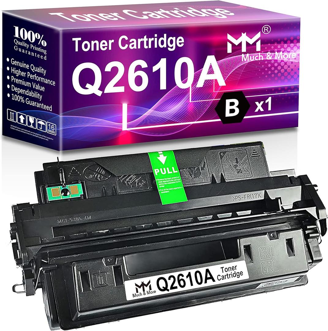 MM MUCH & MORE Compatible 10A Toner Cartridge Replacement for HP Q2610A 2610A Used for 2300L 2300N 2300D 2300 2300DN 2300DTN Printers (1-Pack, Black, 6,000 Pages)