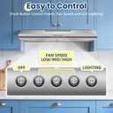 Under Cabinet Range Hood 30 inch, Stainless Steel Kitchen Hood