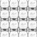 Esrentle 16 Pack 8 oz Mason Jars with Regular Airtight Lids  Glass Canning Jars 8 oz, Mini Mason Jars for Jam, Jelly, Honey, Overnight Oats, Party Favors, Shower Favor, Separable Lids