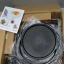 15PCS Ceramic Cookware Sets Detachable Handle Pots and Pans Set Non Stick (Black)