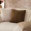 Foindtower Set of 2 Decorative Textured Burlap Linen Throw Pillow Covers Farmhouse Boho Lumbar Cushion Cover Solid Accent Pillowcase for Couch Sofa Bed Living Room Home Decor,1220 Inch,Golden Brown