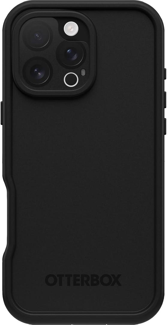 OtterBox iPhone 16 Pro Max FR Series Waterproof Case with MagSafe (Designed by LifeProof) - Black, Waterproof, 60% Recycled Plastic, Sleek and Stylish