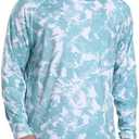 Pack Of 2 Light Face Men's UPF 50+ Sun Protection Hoodie Shirts Long Sleeve Rash Guard Fishing Hiking SPF UV Shirt Quick Dry, M