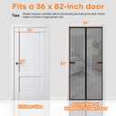 Magnetic Screen Door, Screen Door Mesh, Heavy-Duty Mesh Curtain, Door Net Keep Bugs Out, Hands Free Partition, Screen Size 38 83, Fits 36 82 Doors, Pet & Kid Friendly, Black
