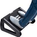 Foot Rest for Under Desk at Work - Six Heights Adjustable Under Desk Footrest - Ergonomic Foot Stools for Under Office Desks - Desks Foot Rest with Massage Rollers - Leg Rest for Chair (Black)