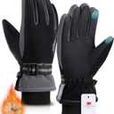 rivmount 3M Winter Gloves Women Men, Thermal Ski Gloves with Warm, Waterproof, Touchscreen for Cold Weather Running, Skiing (X-Large, Black-gray)