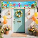 Hello Summer Banner Party Decorations Large Yard Sign Background Hawaiian Beach Banner for Summer Party Decorations Supplies Party Indoor Outdoor Decor 98.4x19.7inch