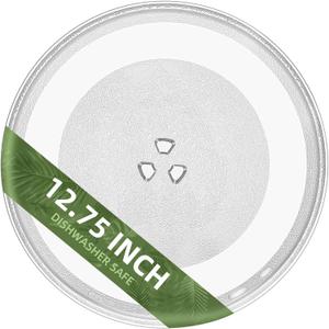 12.75" Microwave Plate Replacement for WB49X10129 GE Microwave Glass Plate, LG 3390W1A027A and Kenmore Microwave Glass Plate 1B71961H Compatible With WP8172138 12 3/4 inch Whirlpool Microwave Plate (12.75" Small Coupler Hole)