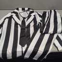 My Sky Black White Movie Costume Men Halloween Adult 3Pcs Suit Pant Necktie Cosplay Size M