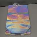 RACETOP 15 Pcs Iridescent Glossy Gift Bags Medium Size, 8x4x10 Inch Holographic Reusable Gift Bags with Handles, Ideal for Birthday, Wedding, Bachelorette, Party Favors, Holiday Goodie