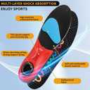 2 x Heavy Duty Support - Over 220 Lbs of Plantar Fasciitis Arch Support Insoles with Airbag Springs for High Shock Absorption Suitable for Men's and Women's Work Boot Insoles (Gray, S)