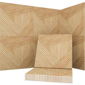 Acoustical Wall Panels, 6-Piece 23.62 X 23.62 Inches Art Acoustic Panels, Decorative Acoustic Panels, Acoustic Wall Panels, Sound Absorbing Wall Art, Timber Spiral