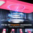 SPIDERCASE for iPhone Air Case, Magnetic Translucent Matte Case with 2PCS Tempered Glass Screen Protector Slim Phone Case for iPhone Air 6.5'', Hot Pink