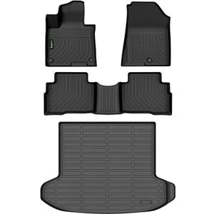 All Weather Floor Mats & Cargo Liner for 2023-2025 Kia Sportage Hybrid (Not PHEV) Full Set Floor Liners Accessories, Black