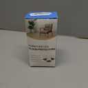 32 Pcs Square Chair Leg Protectors for Hardwood Floors,Felt Furniture Floor Protectors with Silicone Caps, Large Size (Fits Chair Legs with Side Length: 1-1/16'' to 1-5/8'')