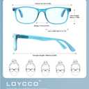 2 Pack Computer Reading Glasses Blue Light Blocking Anti Eyestrain Flexible Lightweight Square Readers for Women Men, Magnification Strength: 2.5 x