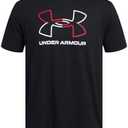 Under Armour Mens Global Foundation Short Sleeve T Shirt Extra Large, Black/Red/White 