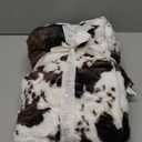 Cozy Bliss Cow Print Faux Fur Throw Blanket, Animal Printed Blankets Super Soft Warm Thick Fluffy Throws Home Decor for Couch Bed Sofa Women (Black&Brown Cow, 50x60 Inches)