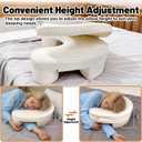 JZHLLA Adjustable Height Side Sleeper Pillow with Arm Holes, Ergonomic Side Sleeping Pillow(2"+3.5") for Neck and Shoulder Support, Breathable Mesh Cover for Left & Right Side Sleepers