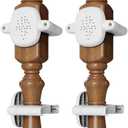 Upgrade 2 Pcs Baby Gate Banister Adapter – No‑Drill Stair Railing Mount, Fits 2–3.5″ Round/Square Posts, Compatible with Baby & Pet Safety Gates(White, Standard-W)