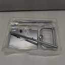 RUACQ Toilet Paper Holder Stand, Bathroom Toilet Paper roll Holder Free Standing with Storage for 4 Rolls, Post Pivoting Design, Stable Weighted Base, SUS304 Stainless Steel(Chrome)