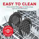 DASH Multimaker with 7 Removable Plates: Waffle Iron & Griddle + 3 Themed Plates - Santa Pumpkin Snowman - Mini Waffle for Halloween and Christmas Holidays - for Kids and Families (Red)