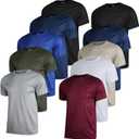 Crew Neck T-Shirt Men's Crew T-Shirts Short Sleeve Tees Sports T-Shirt (Black/White/Gray/Army Green/Navy Blue/Royal Blue/Wine Red/Khaki), Small
